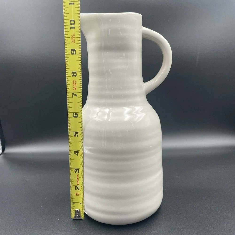 Ceramic Pitcher Vase Decorative Piece 10.75